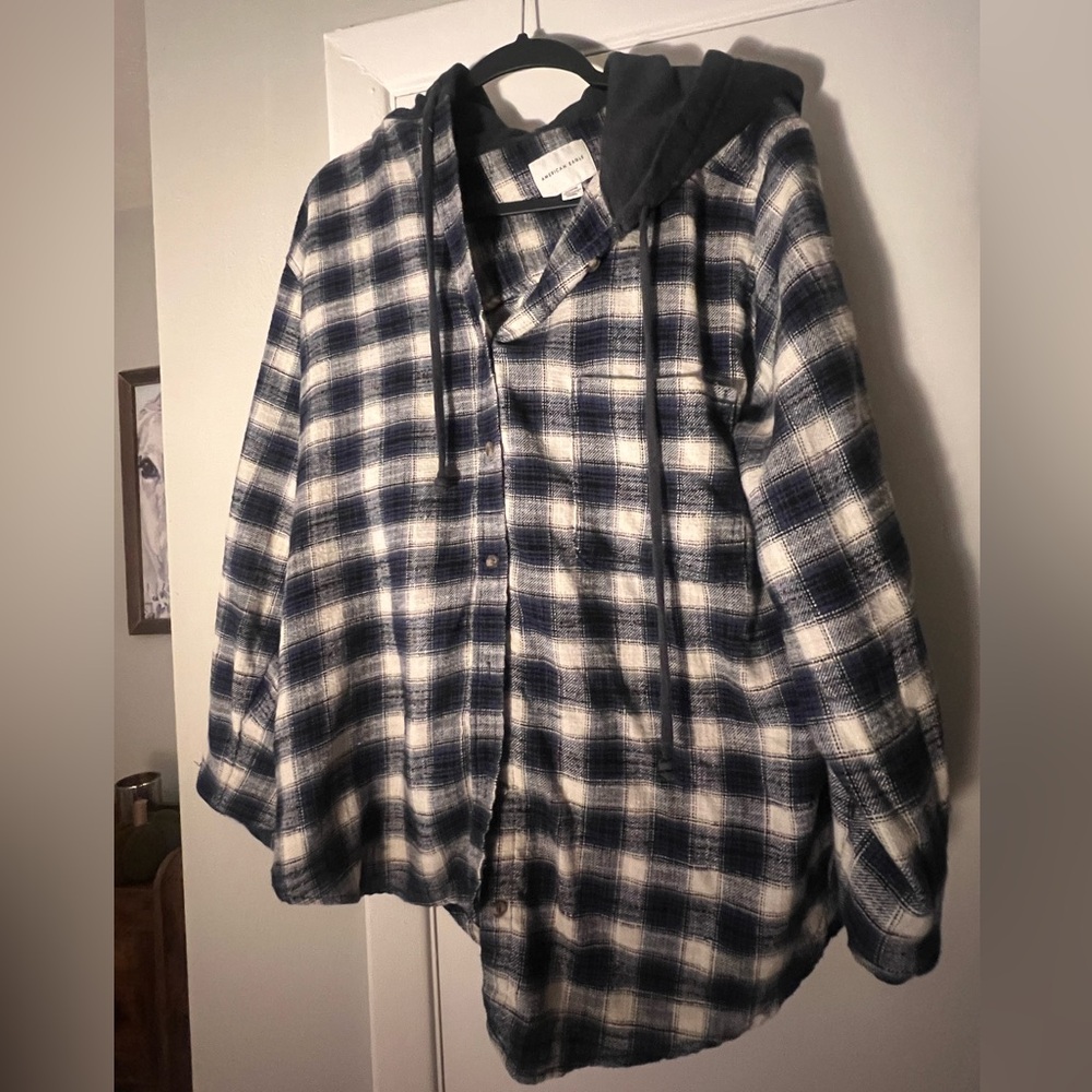 American Eagle Hoodie Flannel
